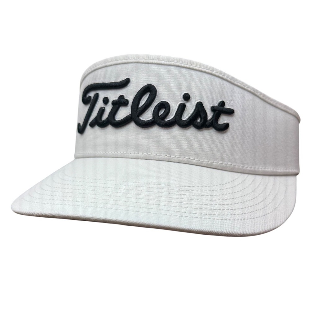Titleist White Cotton Tour Visor Pro V1 FJ Adjustable Golf Hat TH9VHPTCLP-P12